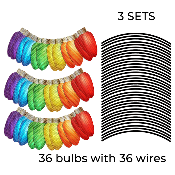 Magnet Reflective Light Bulb Decorations