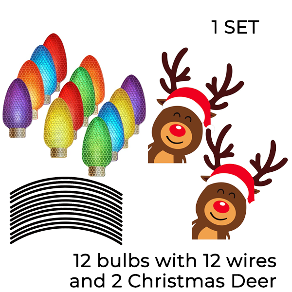 Magnet Reflective Light Bulb Decorations